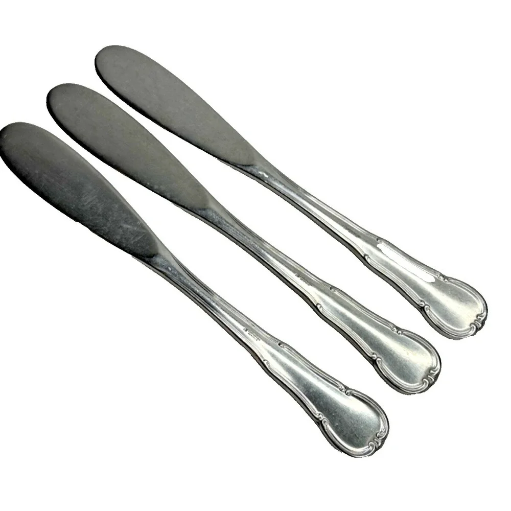 Cromargan DORSET 3 Butter Cheese Knives Germany Stainless Flatware Replacement